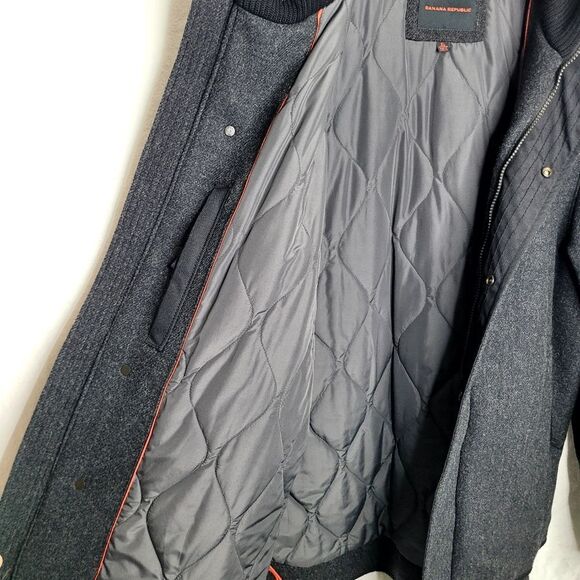 Banana Republic Wool Quilted Lined Bomber Jacket Size XL - Picture 8 of 15